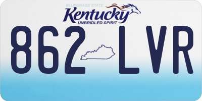 KY license plate 862LVR
