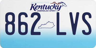 KY license plate 862LVS