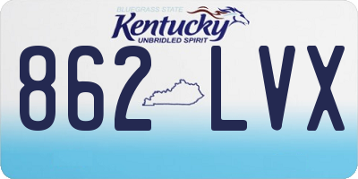 KY license plate 862LVX