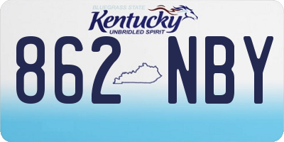 KY license plate 862NBY