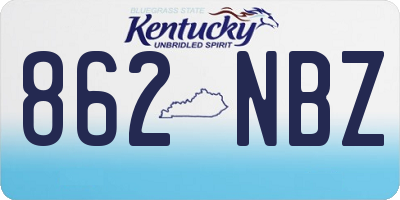 KY license plate 862NBZ
