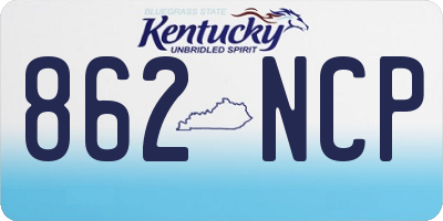 KY license plate 862NCP