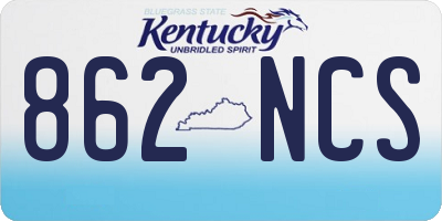 KY license plate 862NCS
