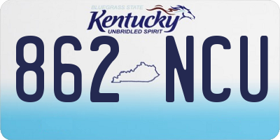 KY license plate 862NCU