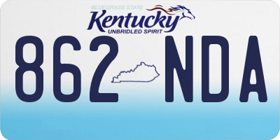 KY license plate 862NDA