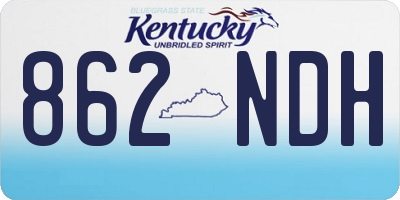KY license plate 862NDH