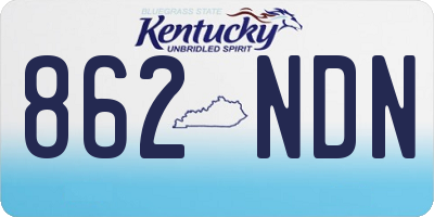 KY license plate 862NDN