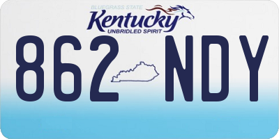 KY license plate 862NDY