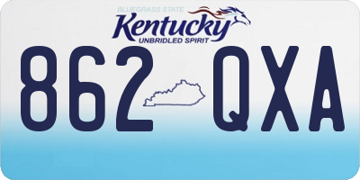 KY license plate 862QXA