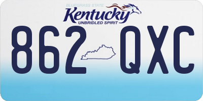 KY license plate 862QXC