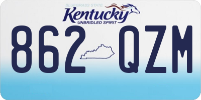 KY license plate 862QZM
