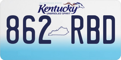 KY license plate 862RBD