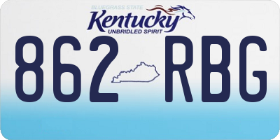 KY license plate 862RBG