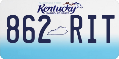 KY license plate 862RIT