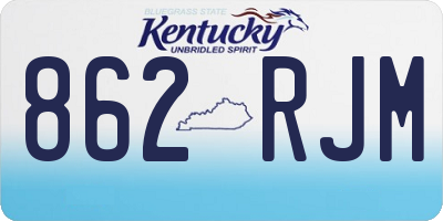 KY license plate 862RJM