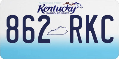 KY license plate 862RKC