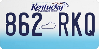 KY license plate 862RKQ