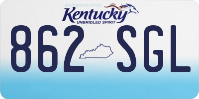 KY license plate 862SGL