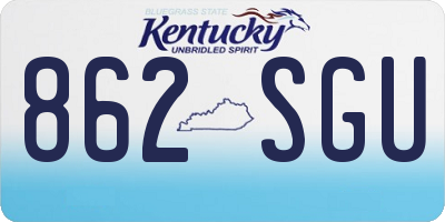 KY license plate 862SGU