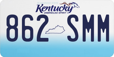 KY license plate 862SMM