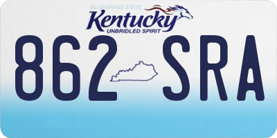 KY license plate 862SRA