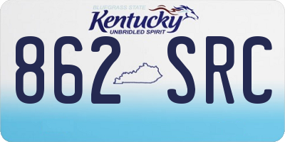 KY license plate 862SRC