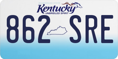 KY license plate 862SRE