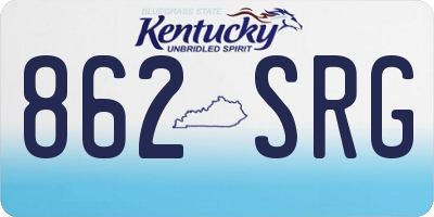 KY license plate 862SRG