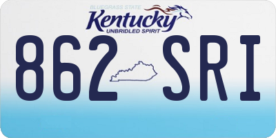 KY license plate 862SRI