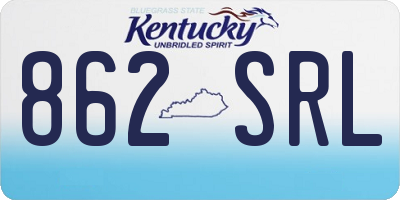 KY license plate 862SRL