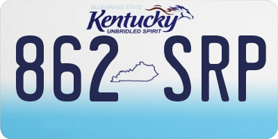 KY license plate 862SRP