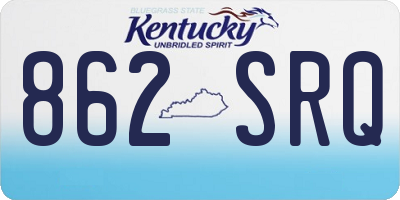 KY license plate 862SRQ