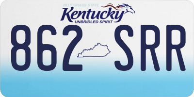 KY license plate 862SRR