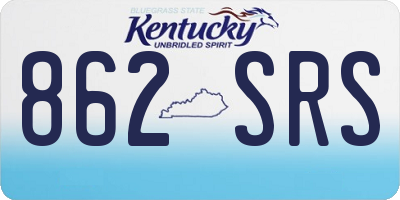 KY license plate 862SRS