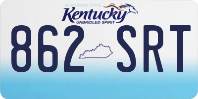 KY license plate 862SRT