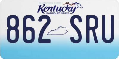 KY license plate 862SRU