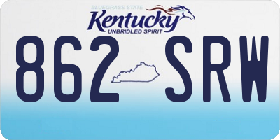 KY license plate 862SRW