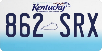 KY license plate 862SRX