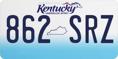 KY license plate 862SRZ