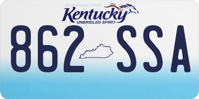 KY license plate 862SSA