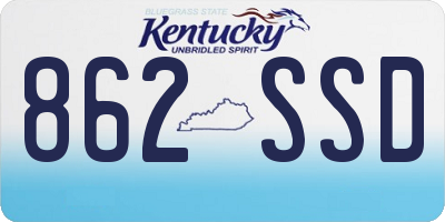 KY license plate 862SSD