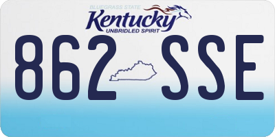 KY license plate 862SSE