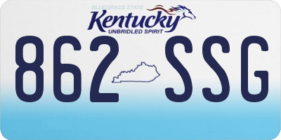 KY license plate 862SSG