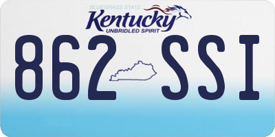 KY license plate 862SSI