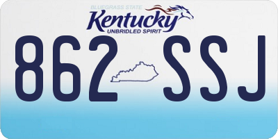KY license plate 862SSJ