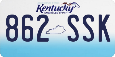 KY license plate 862SSK