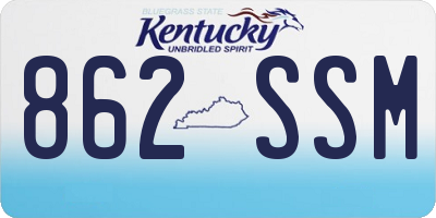 KY license plate 862SSM