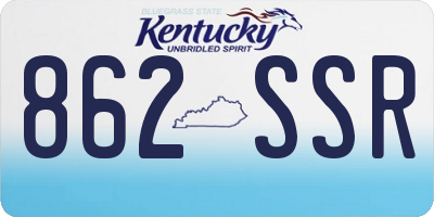 KY license plate 862SSR