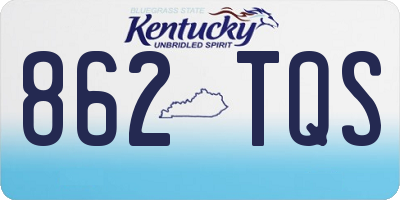 KY license plate 862TQS