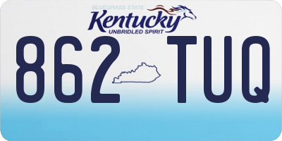 KY license plate 862TUQ